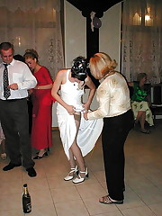 Naughty Brides upskirt photos up skirt pic