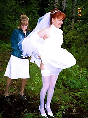 Naughty Brides upskirt photos upskirt pussy