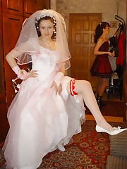 Naughty Brides upskirt photos upskirt no panties