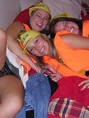 Candid upskirt shots with dolls boasting panties up skirt pic