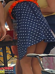 Girl in bright dress. Up skirts a sneek peek upskirt picture