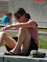 Cute babe in mini peeked. Real street upskirt upskirt pantyhose