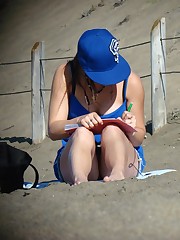 Chubby chick in blue. Mini skirt up skirt pics upskirt shot