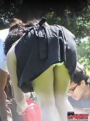 Innocent peek up black skirt. Panties up skirt celebrity upskirt