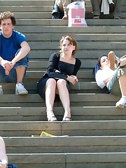 Girlfriend's up skirts, on stairs. Hot upskirt pics upskirt pantyhose