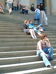 Girlfriend's up skirts, on stairs. Hot upskirt pics up skirt pic