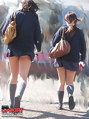 Panty up skirts asian schoolgirl. What can be hotter? upskirt pantyhose