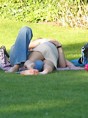 Having rest on a glade. Wife up skirt teen upskirt