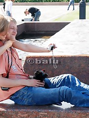 Seductive red mini dress upskirt up skirt pic