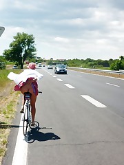 Shamelessly flashing upskirts in public candid upskirt