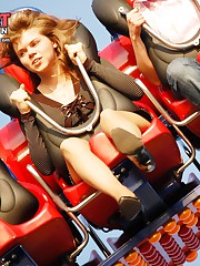 Cute upskirt girls in amusement park celebrity upskirt