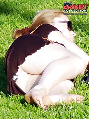 Pics from hidden upskirt cams in park upskirt pantyhose