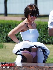 Incredible wind up skirt photos upskirt pussy