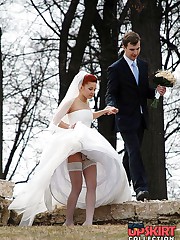 Beautiful and sexy upskirt bride upskirt photo