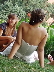 Picnic in a park with upskirt upskirt pussy