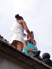 Upskirt girls filmed on spy cam upskirt photo