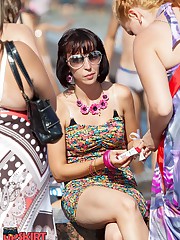 Dolls show goodies for upskirt hunter upskirt photo