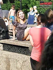 Outdoor nipple and upskirt exposure upskirt pic