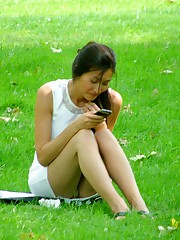 Girls on the grass exclusive upskirt candid upskirt