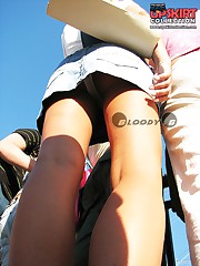 Upskirt fun of naughty babes here upskirt pantyhose