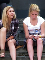 Amateurs provide with city upskirt upskirt shot