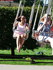 Babe is with panty slid down upskirt candid upskirt