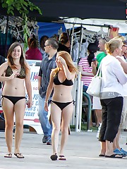 Sexy bikini girls have awesome backs upskirt pussy