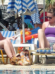 Gals have no clue their bikini spied upskirt shot