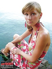 Girls offering real down blouse fun upskirt pic