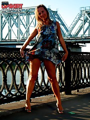 Horny panties peeking up the skirt teen upskirt