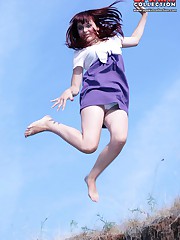 Canned babes uncover their upskirts up skirt pic