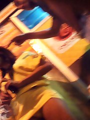 Outdoor downblouse and upskirting upskirt shot