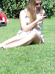 Hot legs stretched for upskirt cam upskirt pantyhose