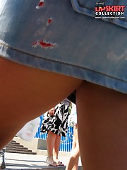 Real ecstasy from voyeured upskirts upskirt pussy