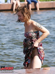 Girl outdoor bare off hot upskirts upskirt photo