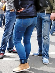Jeans fetish lover shot these babes celebrity upskirt