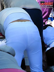 Tight jeans girl also plays her tits teen upskirt