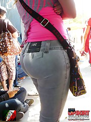 Jeans girls performing superb posing celebrity upskirt