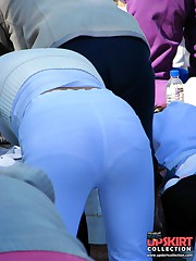 Impressive view of amateur ass jeans upskirt shot