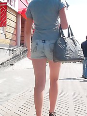 Big women also wear tiny shorts upskirt pussy