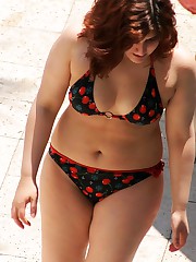 Smell the pussy of hot bikini slut up skirt pic