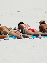 Horny moves of slim bikini babes teen upskirt