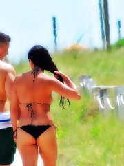 Hot girls go out of their bikinis upskirt shot