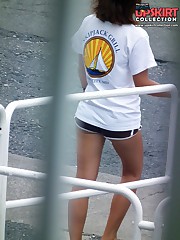 Girls putting on their sexy bikinis teen upskirt