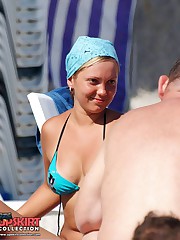 Hot bikinis of all colors are here up skirt pic
