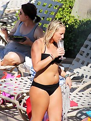 Hot bikini teens ready to play upskirt pic