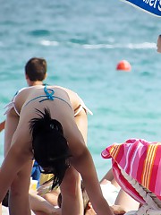 Voyeur closeups of hot bikini babes celebrity upskirt
