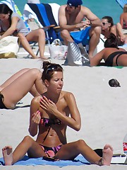 Cute swimsuits on the pretty dolls candid upskirt
