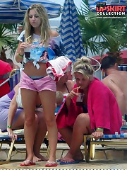 I zoomed cam in and shot bikinis candid upskirt
