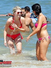 Day filled with hot bikini scenes celebrity upskirt